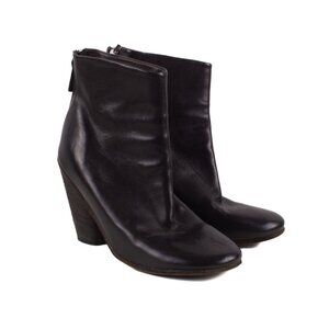 MARSELL black leather ankle boots booties
